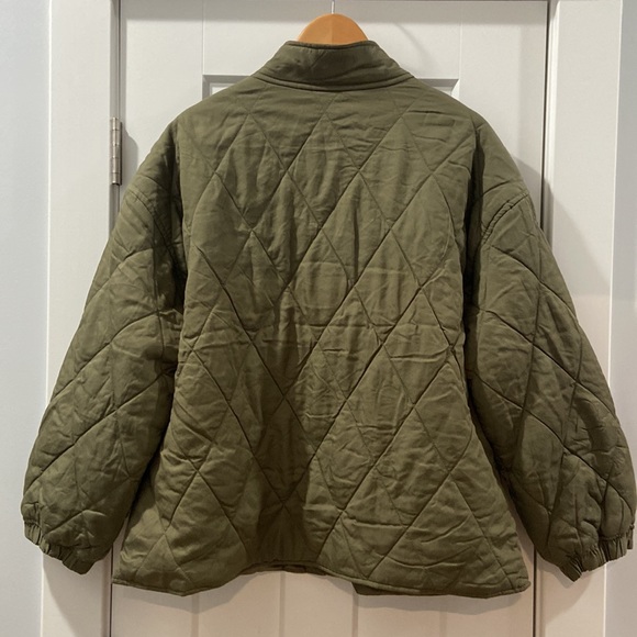 Social Standard by sanctuary XXL women's olive green quilted twill jacket EUC - Picture 12 of 12